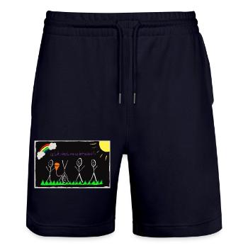 Festival Bild im Kinderstyle Bier - Stanley/Stella Unisex Bio Joggingshorts Trainer  - Dark navy - Vorne - Nik (191cm) & Marisol (170cm)