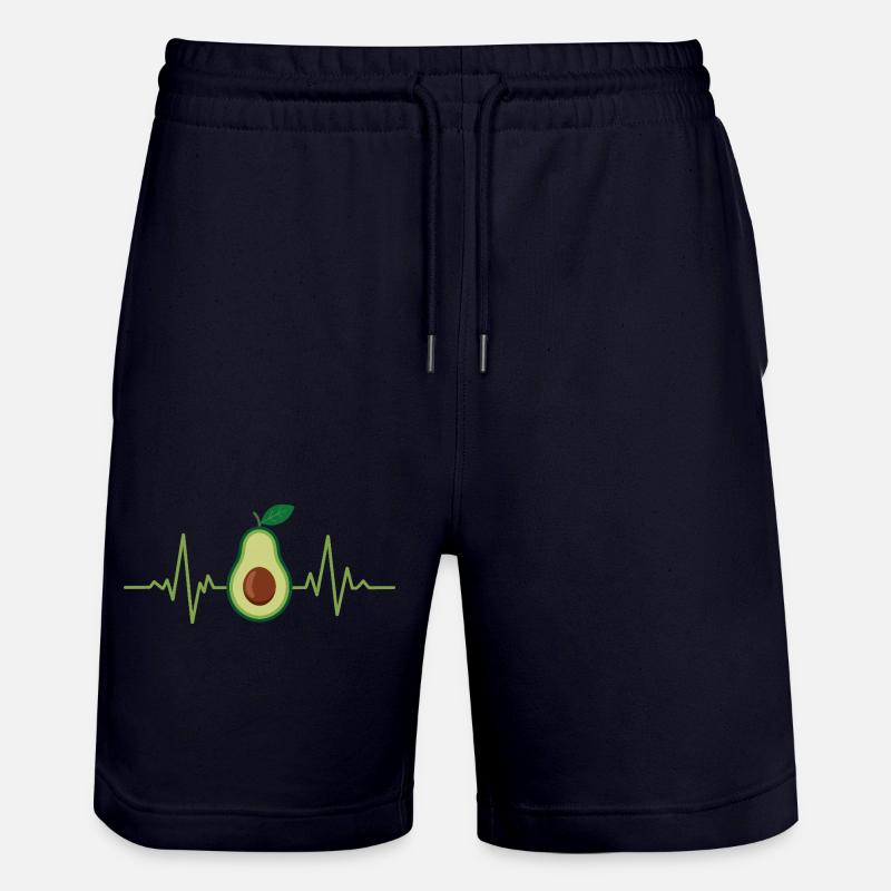 Avocado Herzschlag Design - Stanley/Stella Unisex Bio Joggingshorts Trainer  - Dark navy