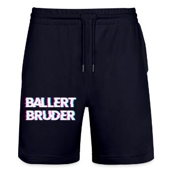 Hardtekk Tekk - Stanley/Stella Unisex Bio Joggingshorts Trainer  - Dark navy - Vorne - Nik (191cm) & Marisol (170cm)