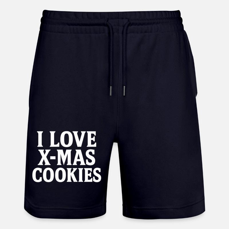 J’adore les biscuits de Noël - Short de jogging bio TRAINER Stanley/Stella unisexe - marine foncé