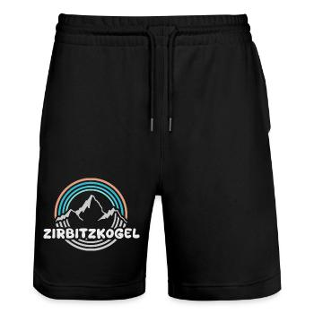 Zirbitzkogel en tant que montagne - Short de jogging bio TRAINER Stanley/Stella unisexe - noir - Devant - Nik (191cm) & Marisol (170cm)