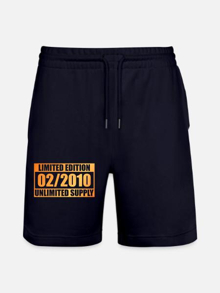 16th Birthday Limited Edition - ꝏ Supply 02/2010 - Stanley/Stella Trainer Unisex Organic Jogging Shorts - dark navy