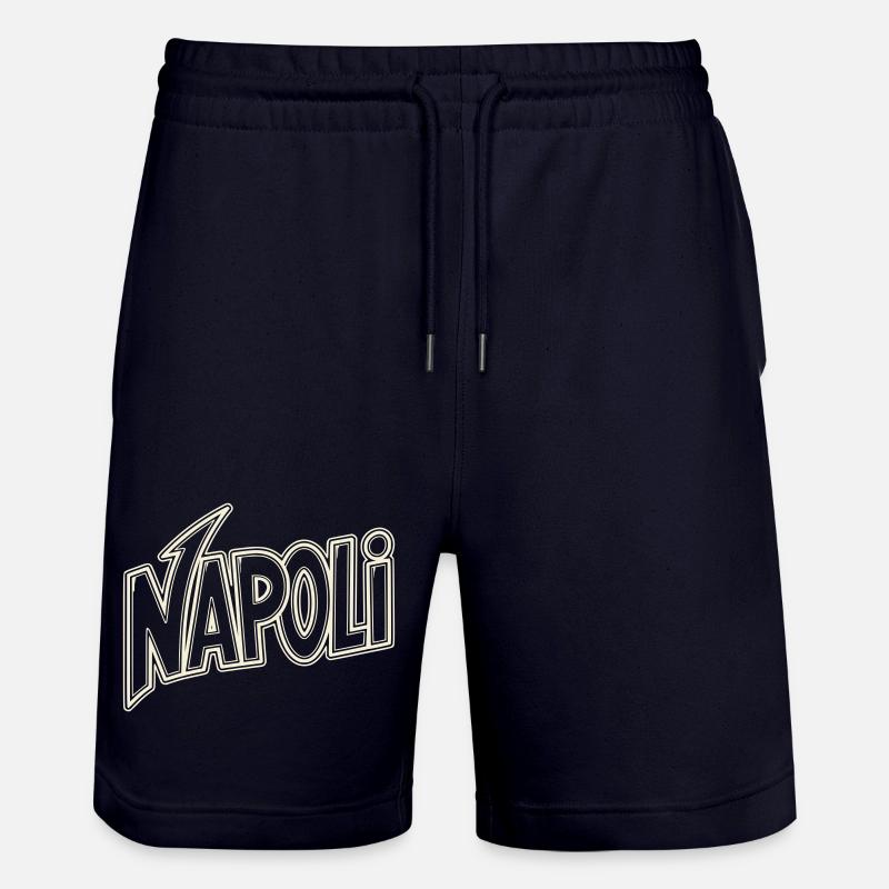 Lettrage néon Napoli - Short de jogging bio TRAINER Stanley/Stella unisexe - marine foncé