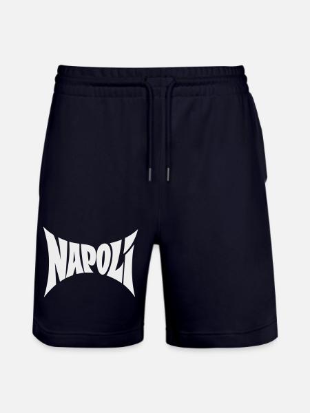 Conception typographique de Naples - Short de jogging bio TRAINER Stanley/Stella unisexe - marine foncé