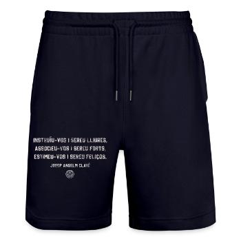 Nagel - Stanley/Stella Unisex Bio Joggingshorts Trainer  - Dark navy - Vorne - Nik (191cm) & Marisol (170cm)