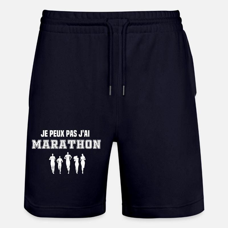 Je peux pas j'ai marathon - Short de jogging bio TRAINER Stanley/Stella unisexe - marine foncé