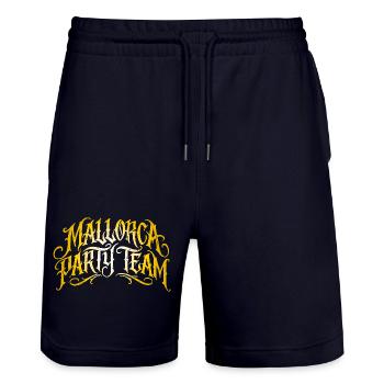 Mallorca Party Team - Stanley/Stella Unisex Bio Joggingshorts Trainer  - Dark navy - Vorne - Nik (191cm) & Marisol (170cm)
