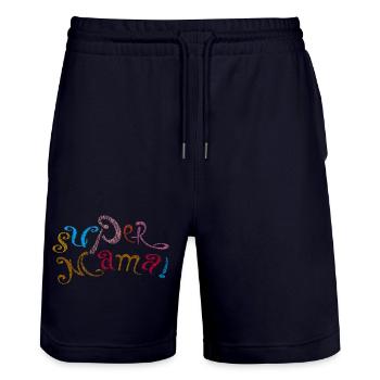 Super maman - Short de jogging bio TRAINER Stanley/Stella unisexe - marine foncé - Devant - Nik (191cm) & Marisol (170cm)