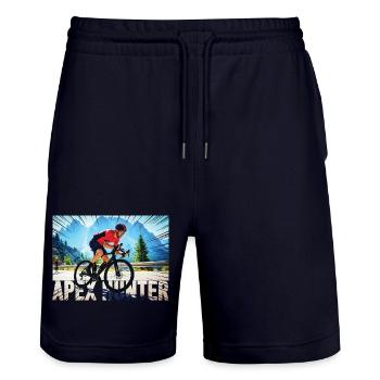 APEX HUNTER Mountainbiker - Stanley/Stella Unisex Bio Joggingshorts Trainer  - Dark navy - Vorne - Nik (191cm) & Marisol (170cm)