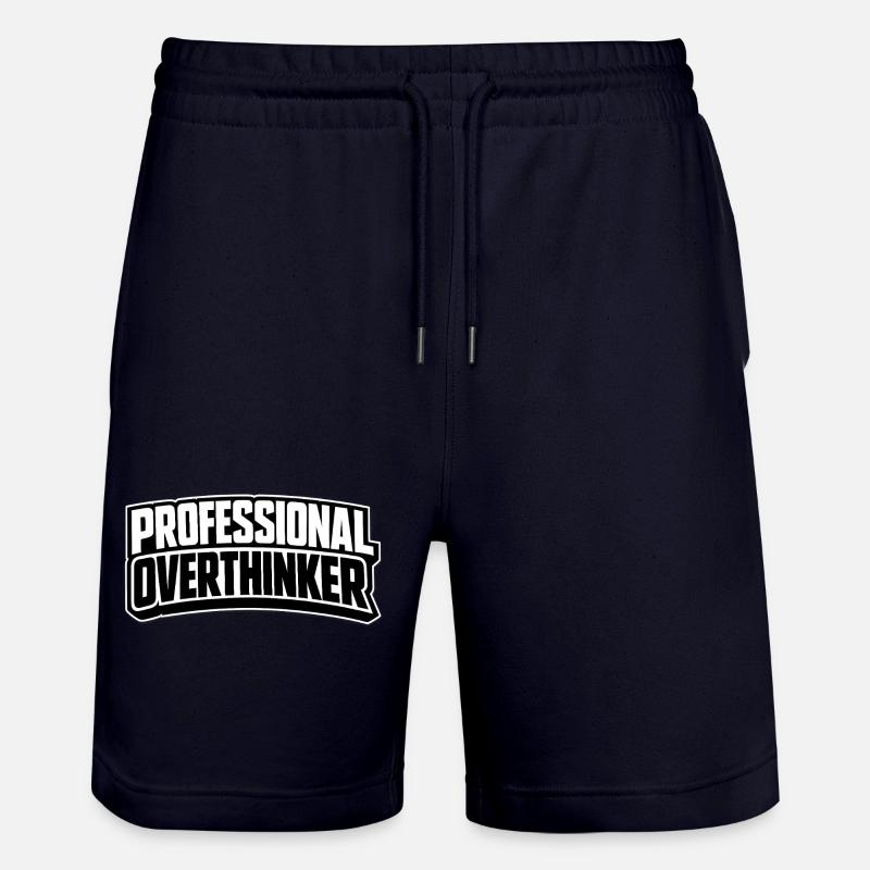 PROFESSIONAL OVERTHINKER INTROVERT - Stanley/Stella Unisex Bio Joggingshorts Trainer  - Dark navy