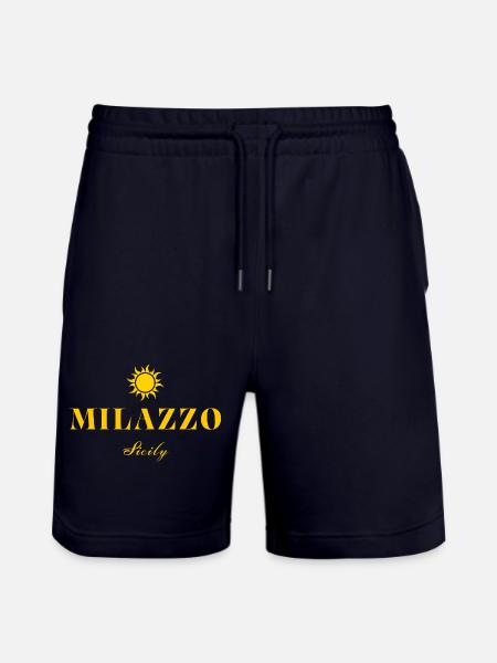 Milazzo Sicily Sun  - Stanley/Stella Trainer Unisex Organic Jogging Shorts - dark navy