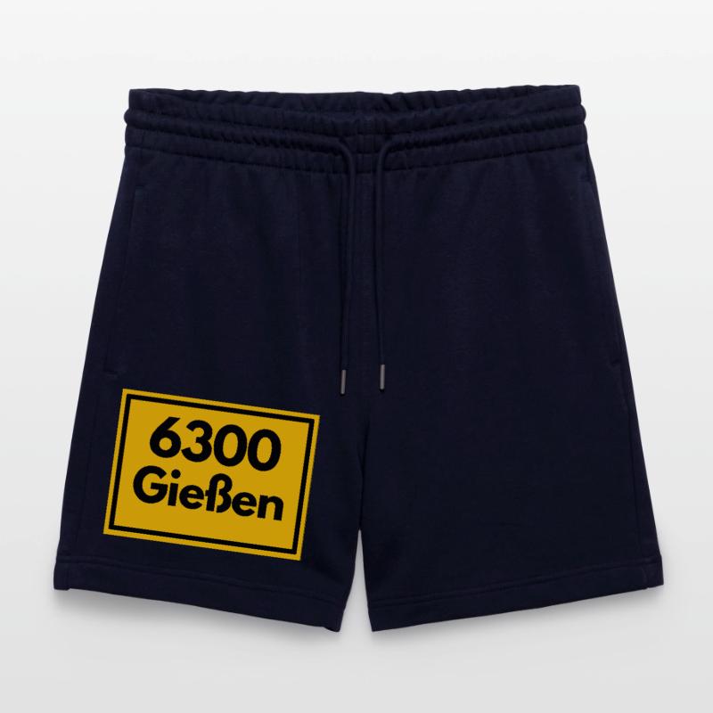 OLD POSTCODE ZIP CODE RETRO 6300 GIESSEN Stanley/Stella Trainer Unisex Organic Jogging Shorts