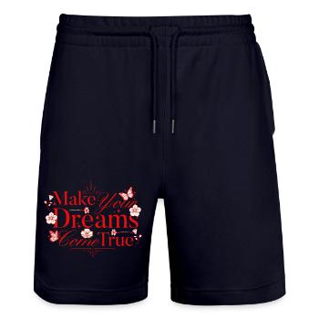 Réalisez Vos Rêves Floraux - Short de jogging bio TRAINER Stanley/Stella unisexe - marine foncé - Devant - Nik (191cm) & Marisol (170cm)