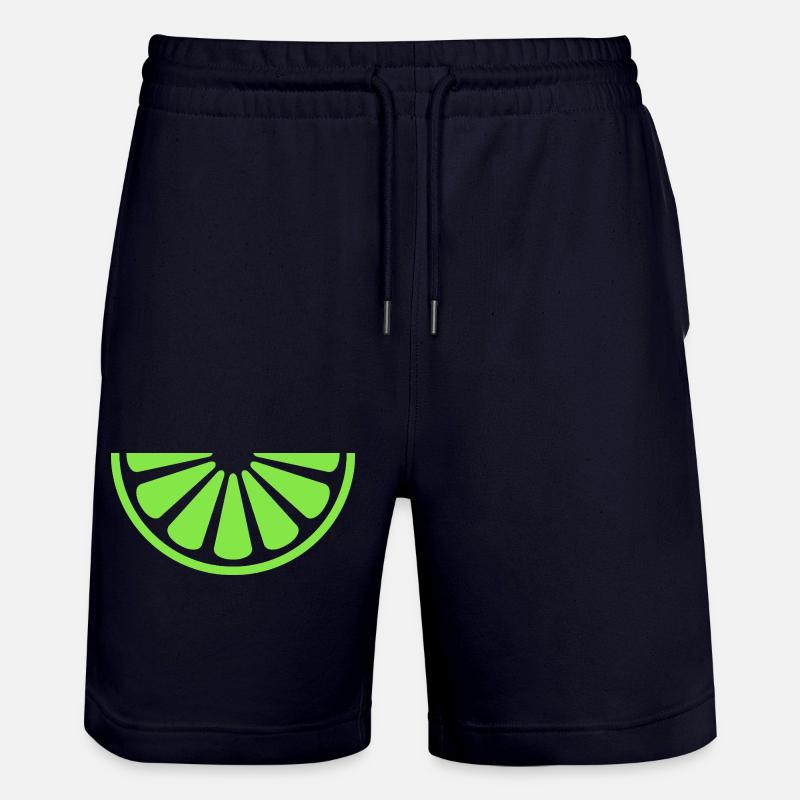 Tranche de citron vert - Short de jogging bio TRAINER Stanley/Stella unisexe - marine foncé