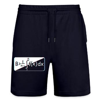 Mathematician Math Mathematical Mathematics - Stanley/Stella Trainer Unisex Organic Jogging Shorts - dark navy - Front - Nik (191cm) & Marisol (170cm)