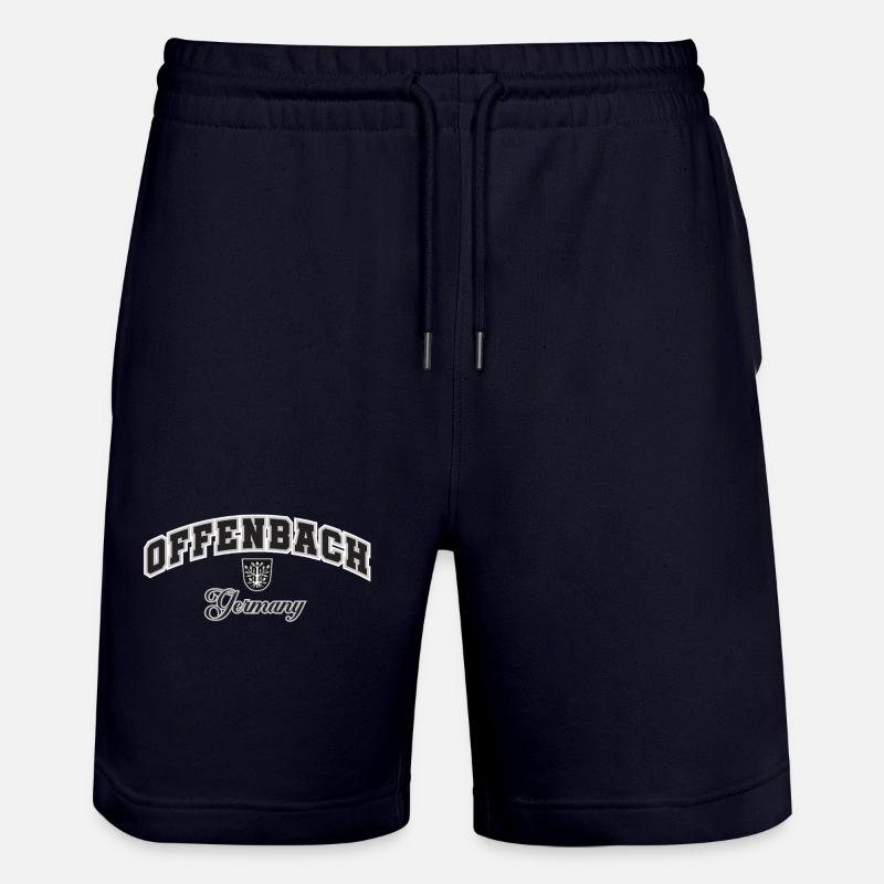 Offenbach Germany Crest Typography - Stanley/Stella Unisex Bio Joggingshorts Trainer  - Dark navy
