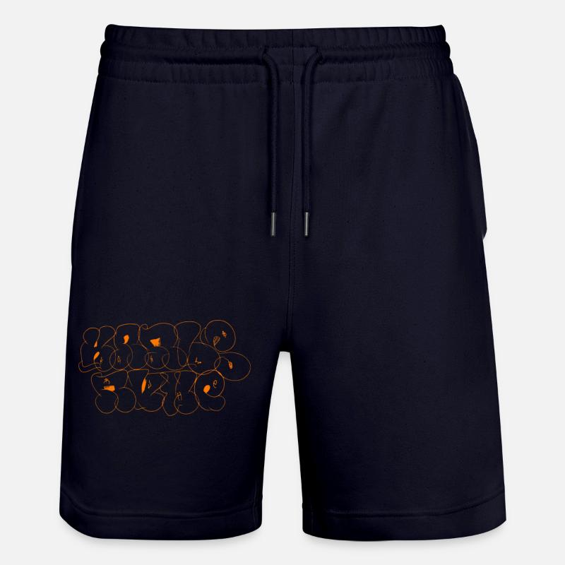 Orangene Graffiti Karlsruhe Souvenir - Stanley/Stella Unisex Bio Joggingshorts Trainer  - Dark navy