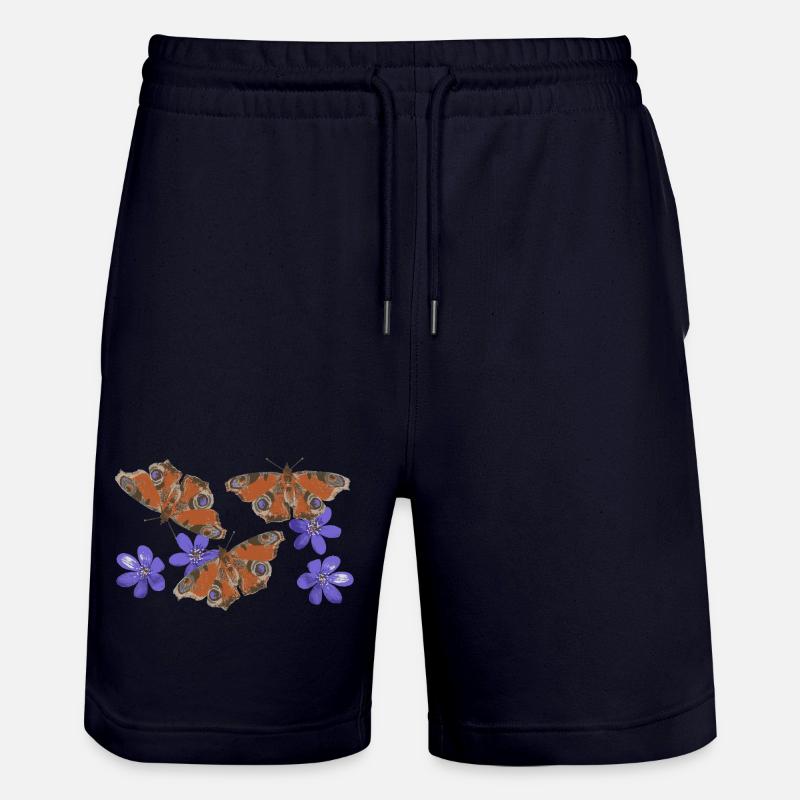 Farfalle Occhio di Pavone Epatica Retrò 3 - Pantaloncini da jogger ecologici unisex Trainer di Stanley/Stella - navy scuro