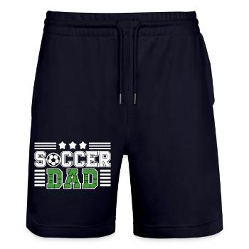 Soccer Father Pride Design avec un motif de balle - Short de jogging bio TRAINER Stanley/Stella unisexe - marine foncé - Devant - Nik (191cm) & Marisol (170cm)
