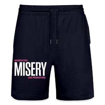 Manifeste de la misère Tee - Short de jogging bio TRAINER Stanley/Stella unisexe - marine foncé - Devant - Nik (191cm) & Marisol (170cm)