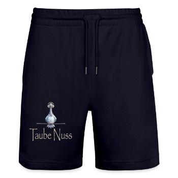Taube Nuss - Stanley/Stella Unisex Bio Joggingshorts Trainer  - Dark navy - Vorne - Nik (191cm) & Marisol (170cm)