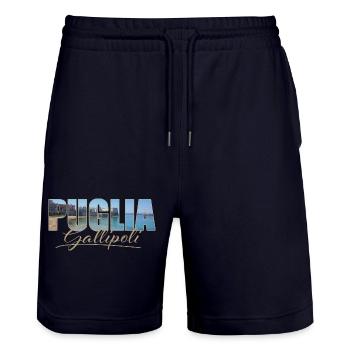 Puglia, Gallipoli - Stanley/Stella Unisex Bio Joggingshorts Trainer  - Dark navy - Vorne - Nik (191cm) & Marisol (170cm)