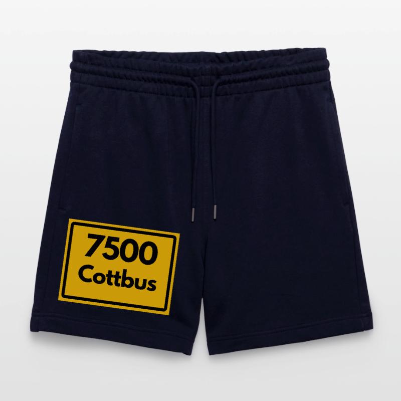 OLD POSTCODE POSTCODE RETRO 7500 COTTBUS Stanley/Stella Trainer Unisex Organic Jogging Shorts