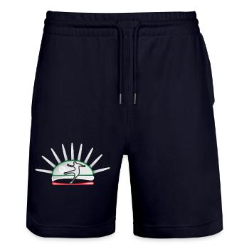 Footballeur Football - Short de jogging bio TRAINER Stanley/Stella unisexe - marine foncé - Devant - Nik (191cm) & Marisol (170cm)