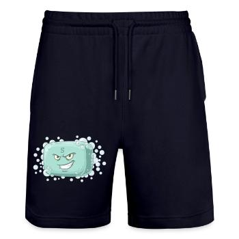 Soap Hero S – Green Bath Dream - Stanley/Stella Trainer Unisex Organic Jogging Shorts - dark navy - Front - Nik (191cm) & Marisol (170cm)