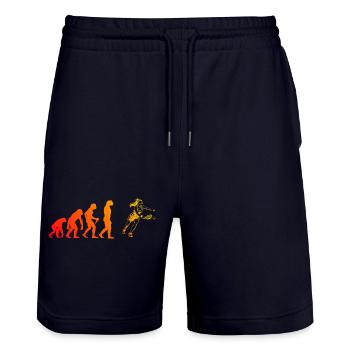 Pickleball players Idea for Pickleball Athlete Fans - Stanley/Stella Trainer Unisex Organic Jogging Shorts - dark navy - Front - Nik (191cm) & Marisol (170cm)