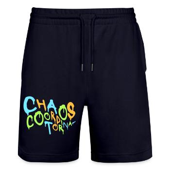 Chaos Coordinator Lustig Titel Eltern Lehrer Logo - Stanley/Stella Unisex Bio Joggingshorts Trainer  - Dark navy - Vorne - Nik (191cm) & Marisol (170cm)