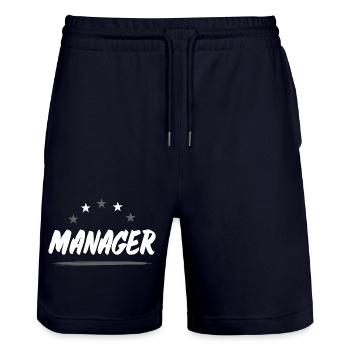 Manager Profession - Short de jogging bio TRAINER Stanley/Stella unisexe - marine foncé - Devant - Nik (191cm) & Marisol (170cm)
