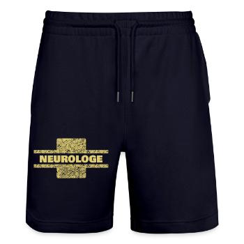 Berufung Neurologe - Stanley/Stella Unisex Bio Joggingshorts Trainer  - Dark navy - Vorne - Nik (191cm) & Marisol (170cm)