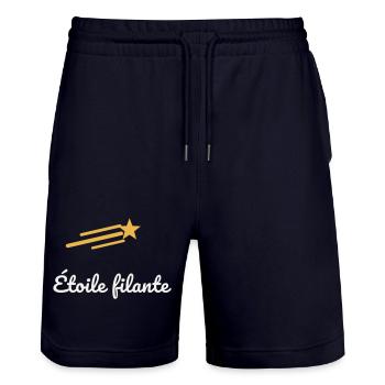 Étoile Filante Or Voeu Nuit Magie Rêve Chance - Stanley/Stella Unisex Bio Joggingshorts Trainer  - Dark navy - Vorne - Nik (191cm) & Marisol (170cm)