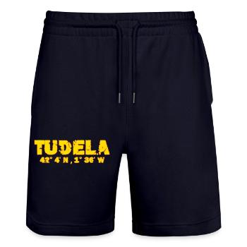 Coordonnées de Tudela Espagne - Short de jogging bio TRAINER Stanley/Stella unisexe - marine foncé - Devant - Nik (191cm) & Marisol (170cm)
