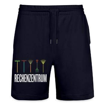 Rechenzentrum Gärtner Garten Gartenarbeit - Stanley/Stella Unisex Bio Joggingshorts Trainer  - Dark navy - Vorne - Nik (191cm) & Marisol (170cm)
