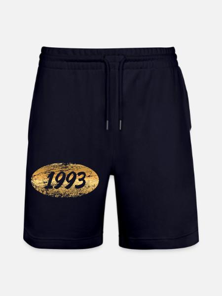 Precious metal 1993 - Stanley/Stella Trainer Unisex Organic Jogging Shorts - dark navy