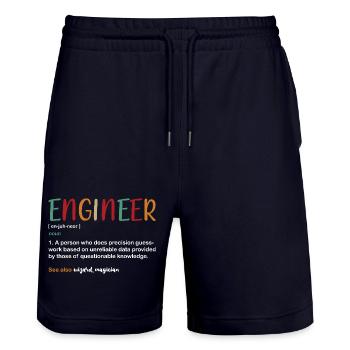 Ingenieur Student - Stanley/Stella Unisex Bio Joggingshorts Trainer  - Dark navy - Vorne - Nik (191cm) & Marisol (170cm)