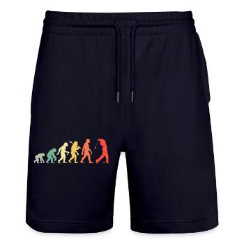 Golf Golfer Evolution für Männer und Jungen Retro - Stanley/Stella Unisex Bio Joggingshorts Trainer  - Dark navy - Vorne - Nik (191cm) & Marisol (170cm)
