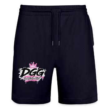 DGG – Daddy'sGoodGirl - Stanley/Stella Trainer Unisex Organic Jogging Shorts - dark navy - Front - Nik (191cm) & Marisol (170cm)