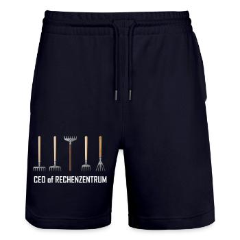 CEO of Rechenzentrum Gärtner Garten Gartenarbeit - Stanley/Stella Unisex Bio Joggingshorts Trainer  - Dark navy - Vorne - Nik (191cm) & Marisol (170cm)