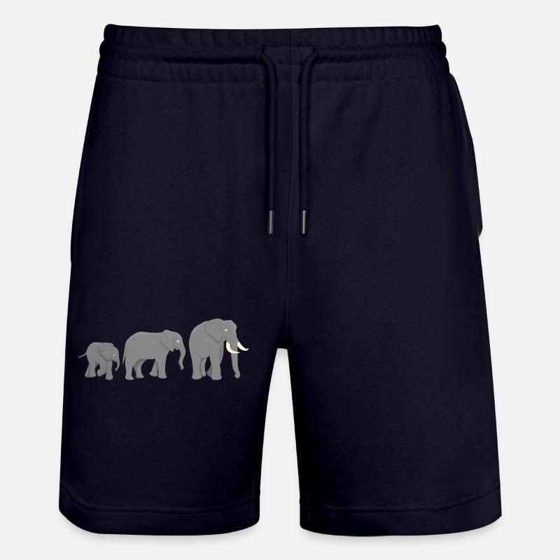 Eléphants d’Afrique - Short de jogging bio TRAINER Stanley/Stella unisexe - marine foncé