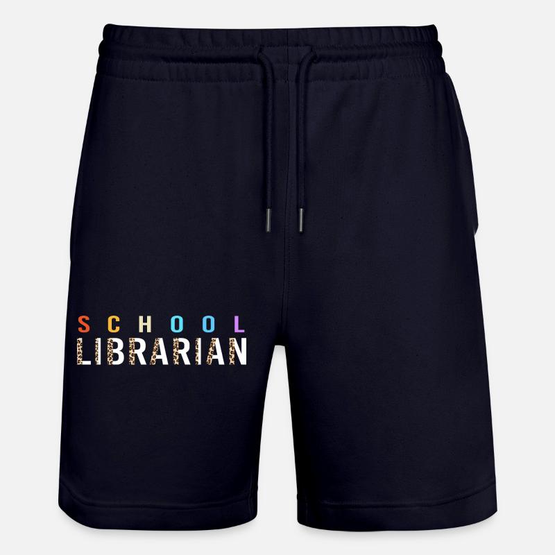 Leseratte Bibliothek Lesen - Stanley/Stella Unisex Bio Joggingshorts Trainer  - Dark navy