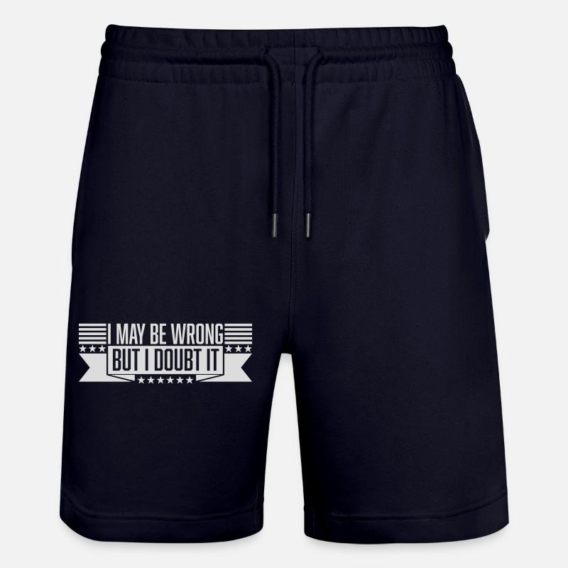I may be wrong - Stanley/Stella Unisex Bio Joggingshorts Trainer  - Dark navy