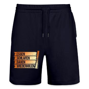 Zimmermann Zimmerer - Stanley/Stella Unisex Bio Joggingshorts Trainer  - Dark navy - Vorne - Nik (191cm) & Marisol (170cm)