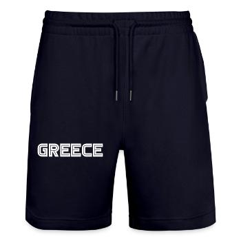 Grèce - Griechenland - Athènes - Short de jogging bio TRAINER Stanley/Stella unisexe - marine foncé - Devant - Nik (191cm) & Marisol (170cm)