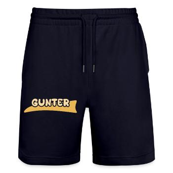 Guenter - Stanley/Stella Unisex Bio Joggingshorts Trainer  - Dark navy - Vorne - Nik (191cm) & Marisol (170cm)