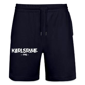 Karlsruhe - 1715 - Baden-Württemberg - Durlach - Stanley/Stella Unisex Bio Joggingshorts Trainer  - Dark navy - Vorne - Nik (191cm) & Marisol (170cm)
