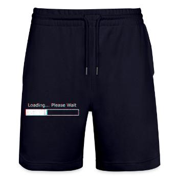 Loading Please wait - Stanley/Stella Trainer Unisex Organic Jogging Shorts - dark navy - Front - Nik (191cm) & Marisol (170cm)