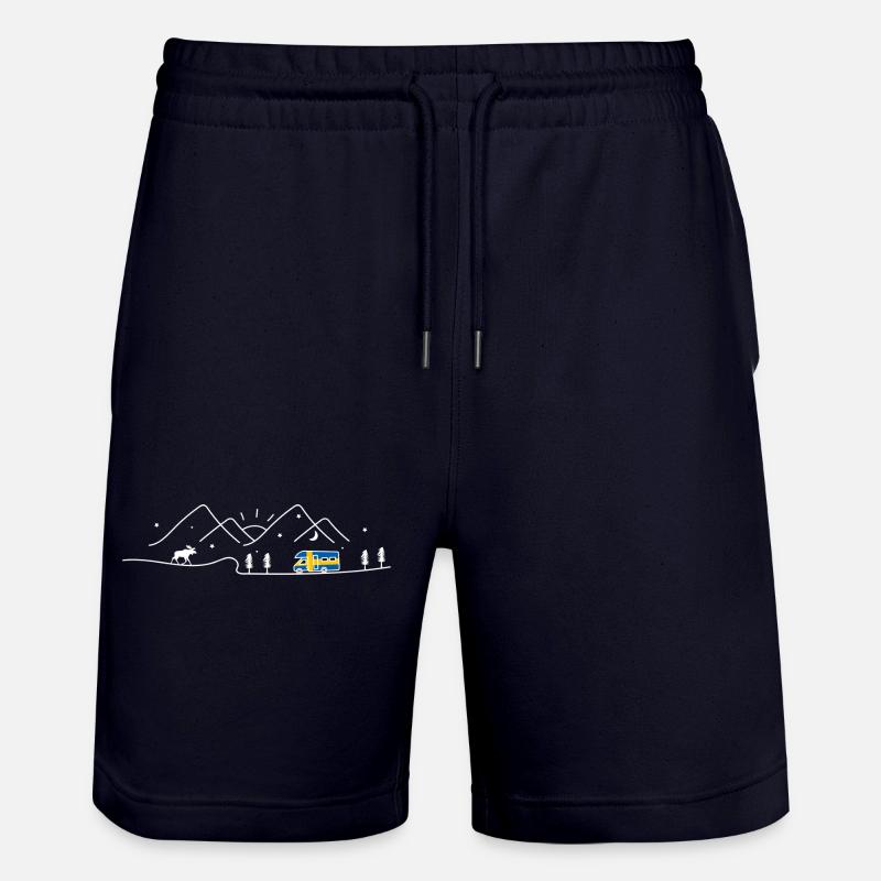 Suède Camping Camping-car Sverige Design - Short de jogging bio TRAINER Stanley/Stella unisexe - marine foncé